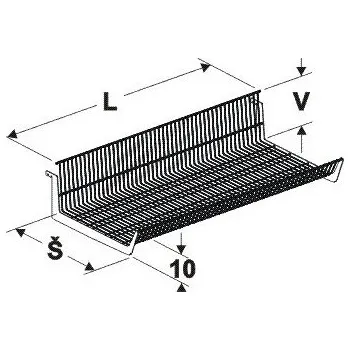 Prodejní regál Police drátěná RDE 1000/560/195mm - 2623