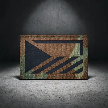 Nášivka SUPERATOR IR reflexní vlajka Česko 8×5 cm – camo laser cut nylon, suchý zip Velcro, taktický patch | skladem v ČR | rychlé odeslání | IR pro noční vidění |