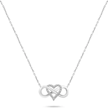 Náhrdelník Brilio Silver Romantický stříbrný náhrdelník se zirkony NCL78W + 2 měsíce na vrácení zboží