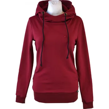 Pánská mikina Mikina s kapucí - vínová - LÁSKA a srdce Velikost: L