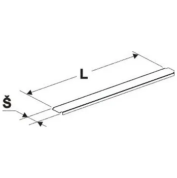 Prodejní regál Krycí lišta gondoly (stojina 60x30mm)625mm - 2360