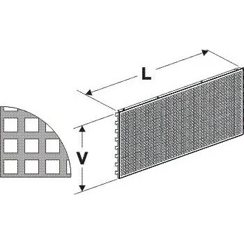 Zadní panel děrovaný D 1000/200mm - 5793