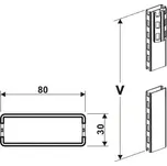 Stojina 80x30mm/1100mm - 2226