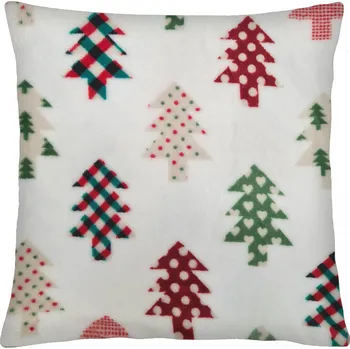 Polštář Vánoční polštář JINGLE MICRO bílá 40x40 cm mikrovlákno Varianta: Povlak na polštář, 40x40 cm