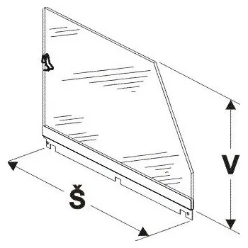 Prodejní regál Bočnice police vysoká (plexisklo) 500/250mm - 2617