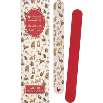 Dávkovač mýdla Wrendale Designs Wrendale set 2ks pilníků na nehty Winter Woodland vánoční lesní zvířátka 18x2cm