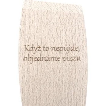 Obracečka Obracečka z bukového dřeva - Gravírovaná - Objednáme pizzu