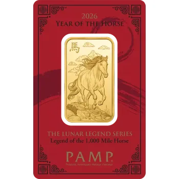 PAMP 31,1g investiční zlatý slitek Rok Koně | 1000 Miles | 2026