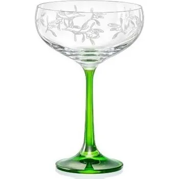 Sklenice Crystalex Holly Jolly green 180 ml 4 ks