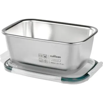 Dóza na potraviny Nerezová obdelníková dóza Cuitisan 980ml