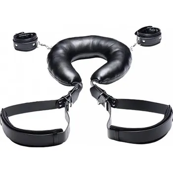 Připínací penis Strict Adjustable Position Strap Set with Cuffs Black
