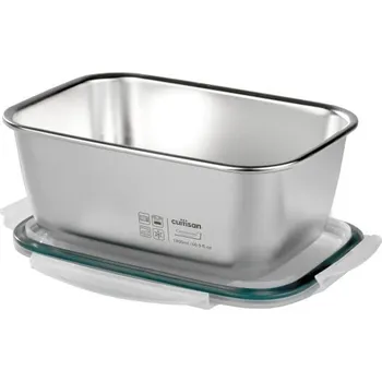 Dóza na potraviny Nerezová obdelníková dóza Cuitisan 1800 ml.