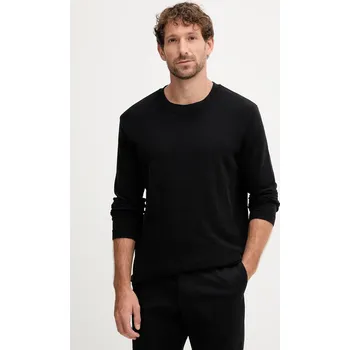 Pánské tričko Bavlněné tričko s dlouhým rukávem Joop! černá barva, 30046999 99X, vel. XL