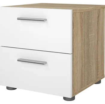Noční stolek Noční stolek Pedro, dub sonoma / bílý lesk
