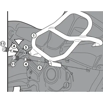 Zavazadlo na motocykl GIVI 25TAP12KITR sada 4 ks plastových záslepek do padacích rámů (pr. 25 mm)