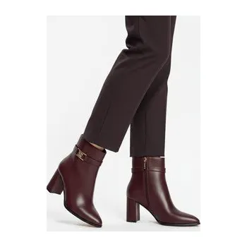 Dámské kozačky Polokozačky Nine West CEO-NASIRA-01 Bordó 37