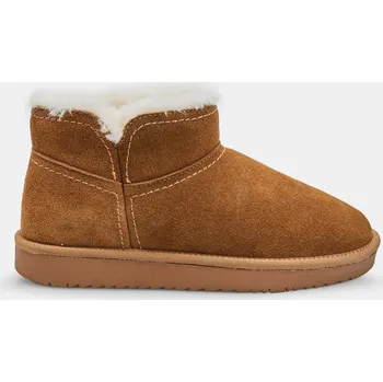 Dámská zimní obuv Baťa dámská kotníková bota z semiše s ekologickým kožíškem pískové, vel. 40