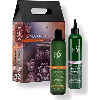 Vlasová regenerace HS Milano Vegan Radiance Color Care sada Protective Shampoo 350 ml + Lamellar Bond Leave-In Treatment 350 ml + Prodloužená možnost vrácení zboží do 30 dnů.