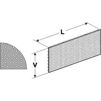 Prodejní regál Zadní panel děrovaný RL 1000/200mm - 2336
