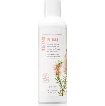 Intimní hygienický prostředek BIOBAZA Intima sprchové mléko na intimní hygienu s tea tree olejem 200 ml