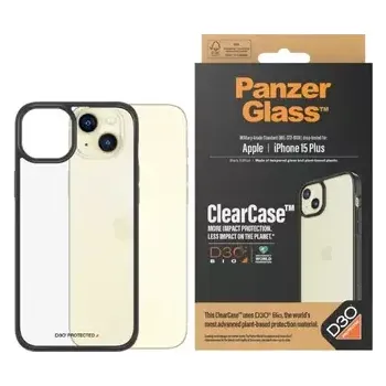 Telefonní příslušenství PanzerGlass ClearCase D3O Apple iPhone 15 Plus Black edition (1178)