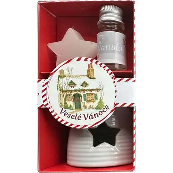 Bytová dekorace Vánoční olejová lampa - Veselé Vánoce