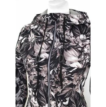 Dámský kabát Softshellový kabát - základní - analogové květy Velikost: XL