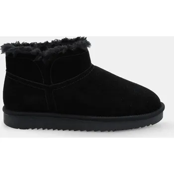 Dámská zimní obuv Baťa dámská kotníková bota z semiše s ekologickým kožíškem černé, vel. 38