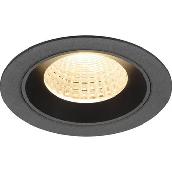 BIG WHITE (SLV) NUMINOS M Stropní vestavné svítidlo, 2700 K, 55°, IP20, kulaté, černé 1009601