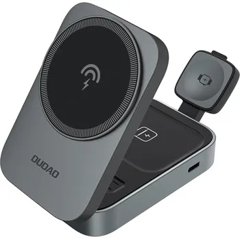 Nabíječka DUDAO A11 Max 15W 3v1 indukční MagSafe - šedá