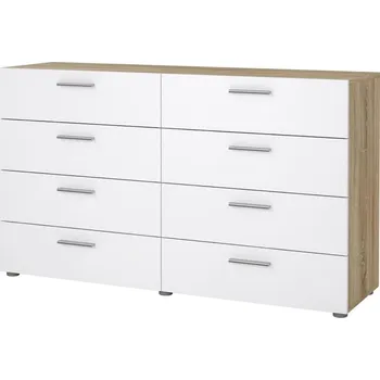 Komoda Komoda Pedro II, dub sonoma / bílý lesk