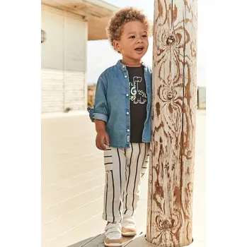 Chlapecké kalhoty Dětské bavlněné kalhoty Mayoral béžová barva, vzorované, 1584 1584.3F.Baby.PPYA 01X, vel. 104