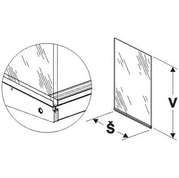 Prodejní regál Bočnice vitríny 400/570mm - 2647
