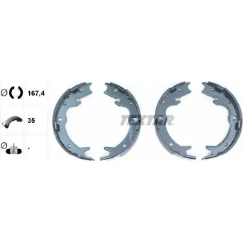 Brzdová čelist Sada brzdových čelistí, parkovací brzda TEXTAR 91062800