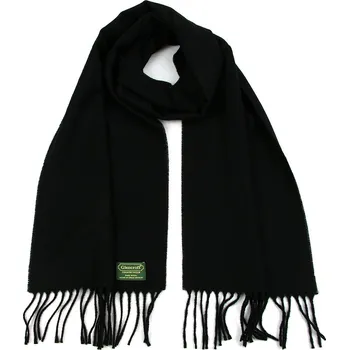 Šála GLENCROFT Vlněný šál - jednobarevný Barva: Černá
