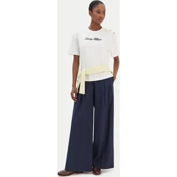 Pánské tričko Tommy Hilfiger T-Shirt Script WW0WW47819 Écru Regular Fit L