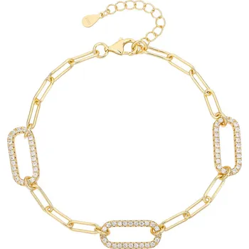 Náramek Bealio BEALIO Stříbrný náramek ZÁŘIVÉ PROPOJENÍ zlacený Délka náramku: 17+3 cm 03-13892-3773