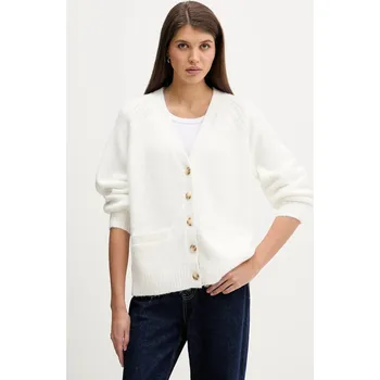 Dámský svetr Kardigan Abercrombie & Fitch dámský, bílá barva, KI150-5462-178 KI150.5462.178 00X, vel. M