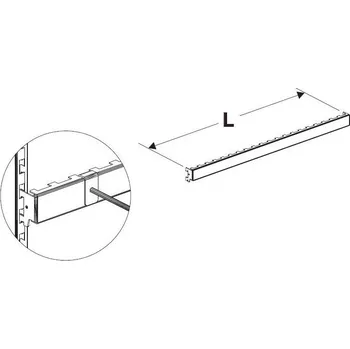 Prodejní regál Nosník závěsných ramen 1000mm - 2291