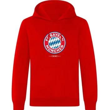 Pánská mikina FC BAYERN MNICHOV Mikina FC Bayern Mnichov, červená, kapuce, klokaní kapsa Velikost: XXL