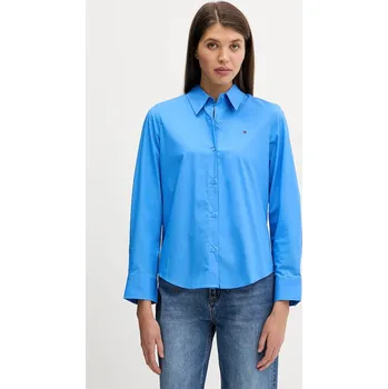 Pánská košile Košile Tommy Hilfiger WW0WW47169 modrá 55X, vel. 42