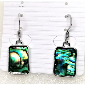 Náušnice Naušnice obdélníčky s Paua mušlí