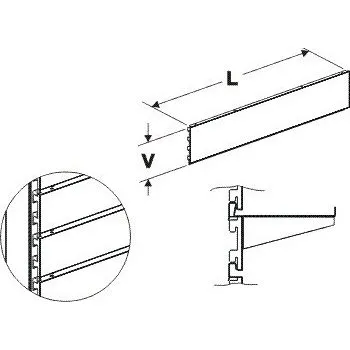 Prodejní regál Zadní panel kazetový 1250/100mm - 2393