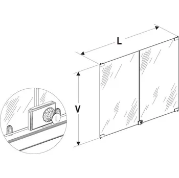 Prodejní regál Dveře vysoké vitríny 1000/1200mm - 2693
