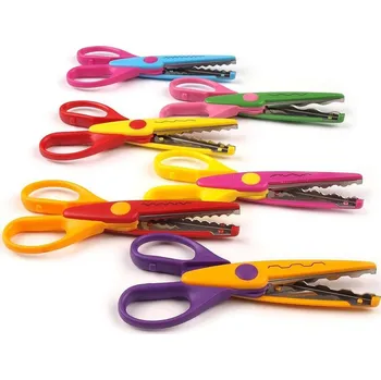 Nůžky dětské délka 13 cm sada 6 ks mix barev a vzorů