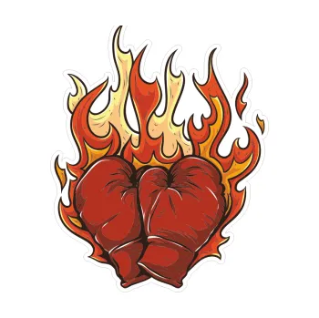 Samolepicí dekorace na vozidlo Barevné boxerské rukavice 001 pravá v plamenech (8 x 10) SAMOLEPKA NA AUTO, NÁLEPKA, FÓLIE, POLEP, TUNING, VLASTNÍ TEXT, TISK, AUTOSAMOLEPKY.cz, POLEPY, OBRÁZEK, LOGO, 3D STICKERS