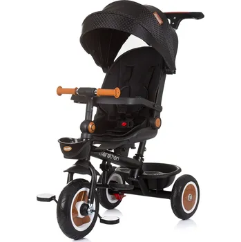 Dětské vozidlo CHIPOLINO Tříkolka se stříškou Marathon 2v1 Obsidian