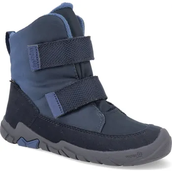 Dívčí zimní obuv Barefoot dětské zimní boty Superfit - Trace navy tmavě modré Velikost: 29