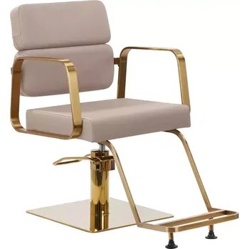 Kadeřnické křeslo Kadeřnické křeslo PORTO - zlato béžové