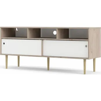 Televizní stolek TV stolek Ruby, hikora / bílá